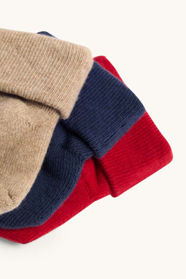 Nadó nen - Paquet de 3 - mitjons nadalencs amb dibuix per a nounat - beix/blau