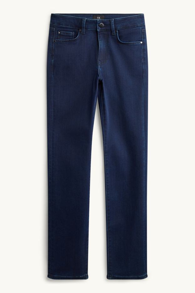 Dona - Straight Jeans - mid waist - texà blau fosc