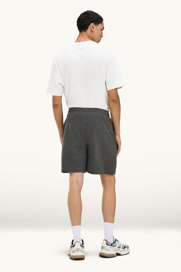 Home - Pantalons curts de xandall de ris - gris fosc