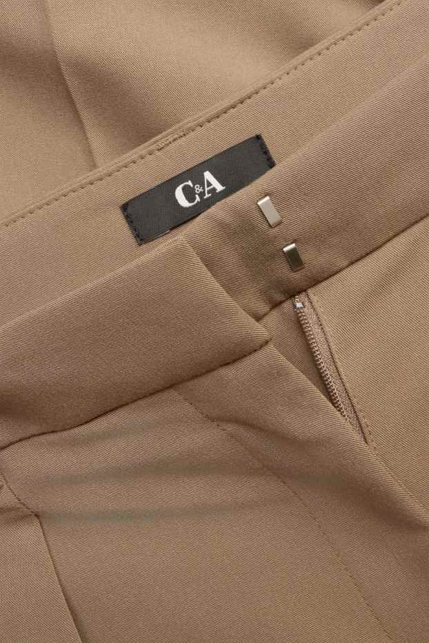 Femmes - Pantalon de bureau - high waist - wide leg - beige