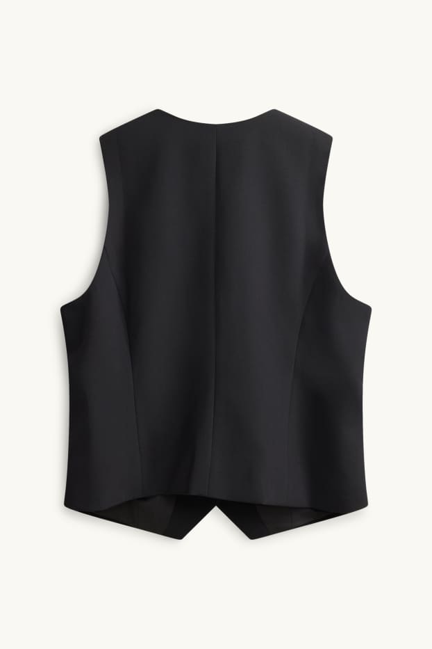 Femmes - Gilet sans manches de bureau - regular fit - noir