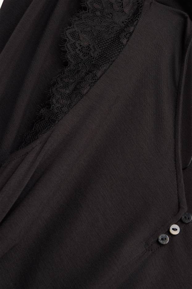 Women - Viscose nightdress - black