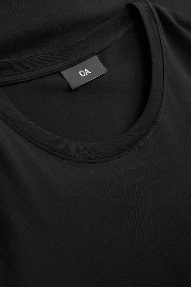 Pánské - Tričko - regular fit - černá