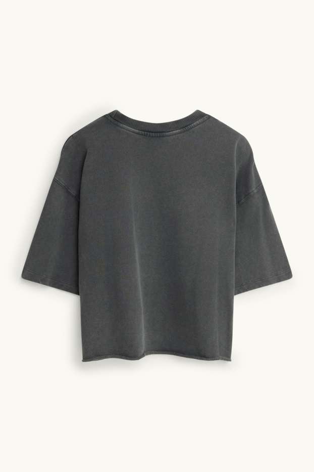 Dona - Samarreta de mànigues curtes - relaxed fit - gris fosc