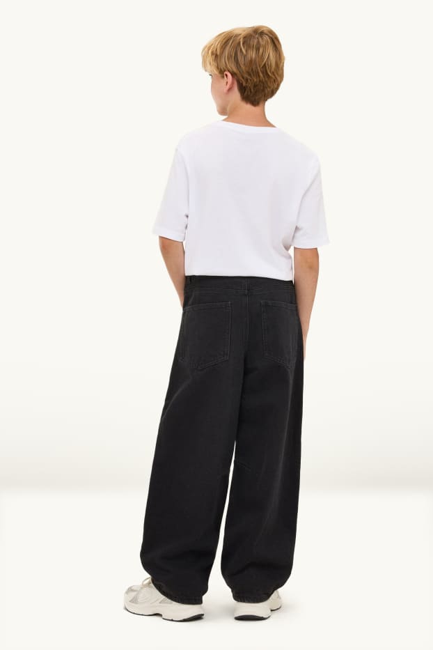Bambini - Barrel jeans - jeans termici - nero