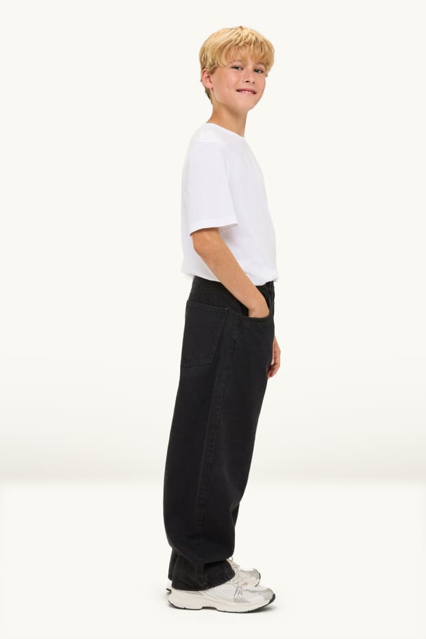 Bambini - Barrel jeans - jeans termici - nero
