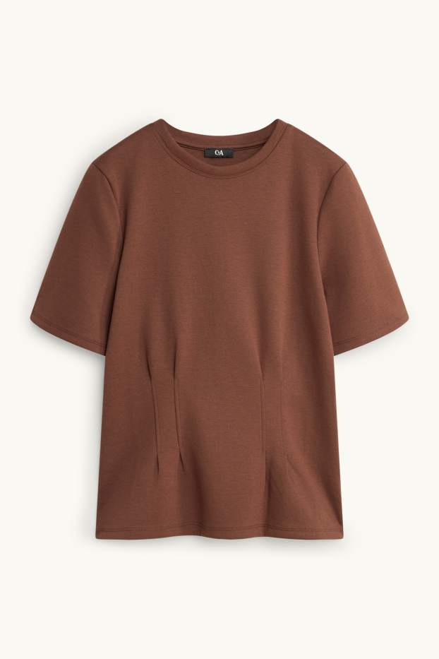 Damen - T-Shirt - Regular Fit - braun