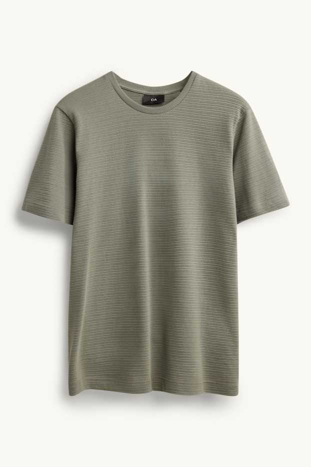 Bărbați - Tricou din tricot - regular fit - structurat - verde