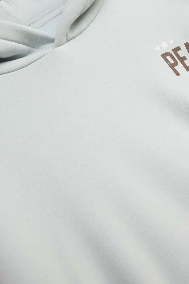 Uomo - Felpa oversize - Peanuts - azzurro