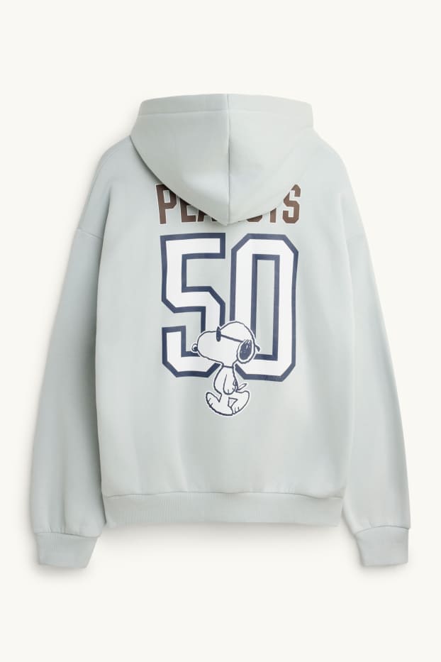 Uomo - Felpa oversize - Peanuts - azzurro