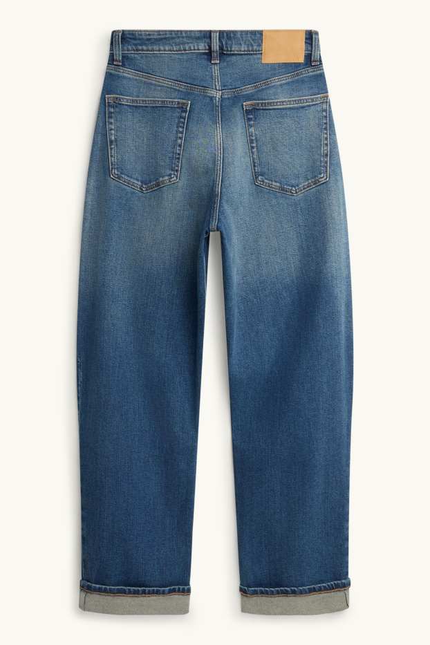 Damen - Barrel Jeans - High Waist - jeansblau