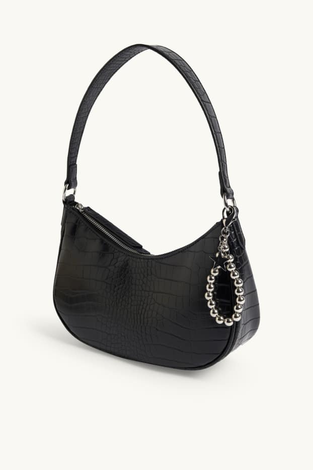 Women - Shoulder bag - faux leather - black