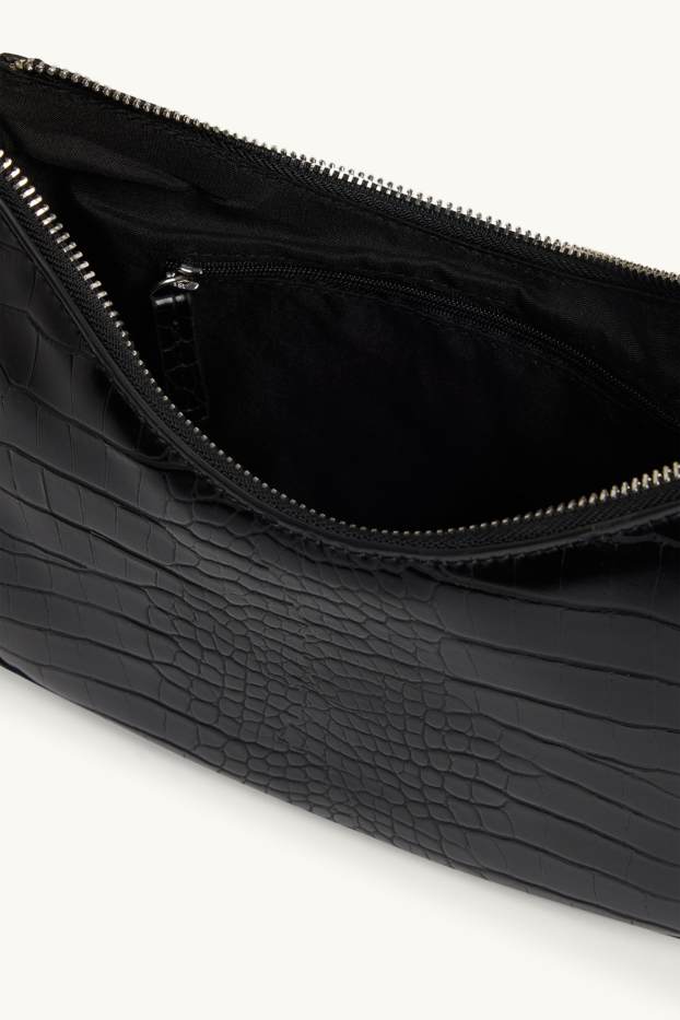 Women - Shoulder bag - faux leather - black