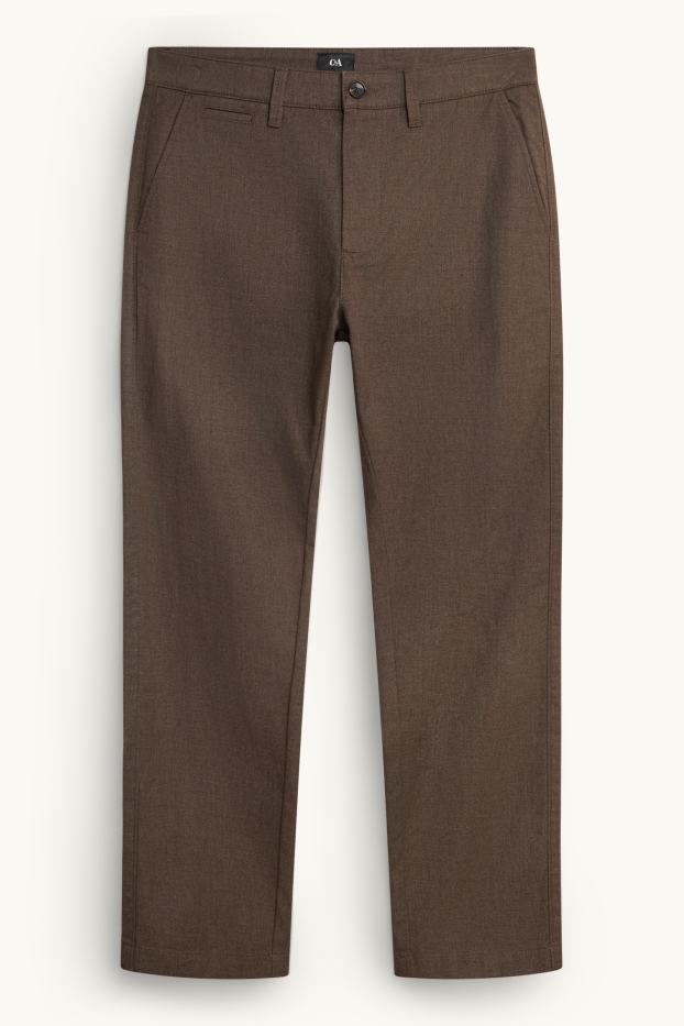 Heren - Thermo-chino - regular fit - THERMOLITE® - bruin-mix