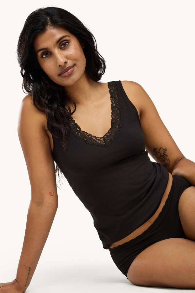 Femmes - Lot de 2 - caracos - noir / blanc