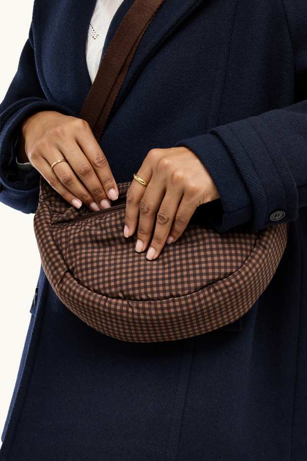 Women - Crossbody bag - check - brown