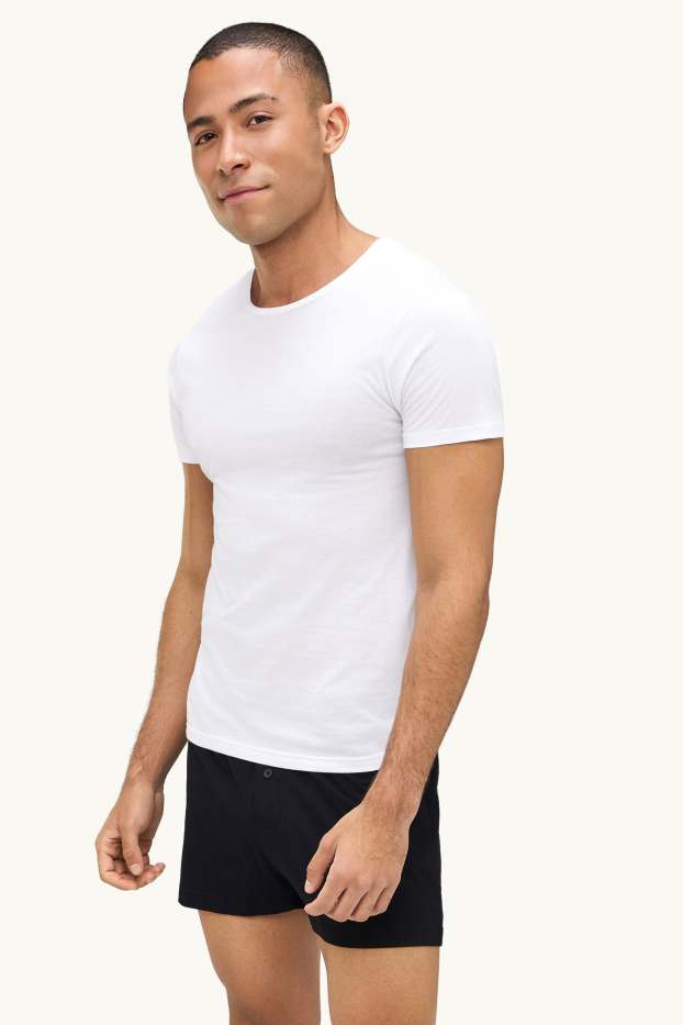 Herren - Multipack 3er - Unterhemd - weiss
