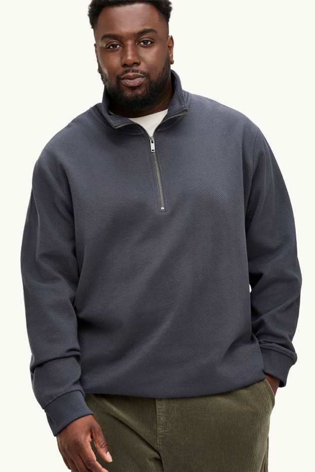 Men - Sweatshirt - blue / dark gray