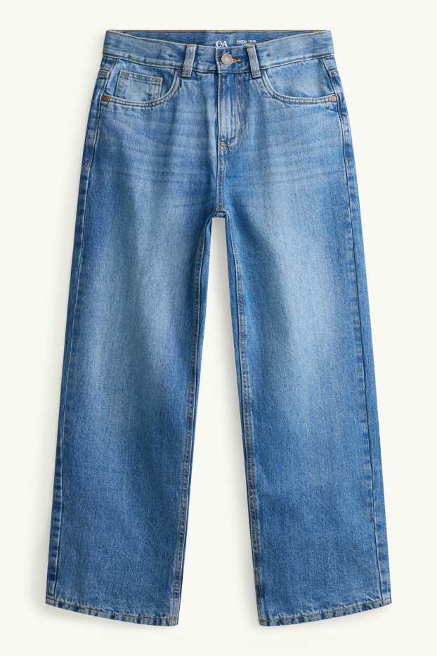 Children Boys - Loose jeans - thermal jeans - blue denim