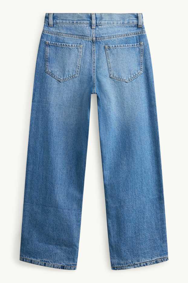 Children Boys - Loose jeans - thermal jeans - blue denim