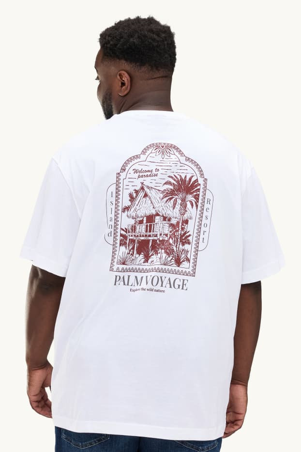 Uomo - T-shirt - relaxed fit - bianco