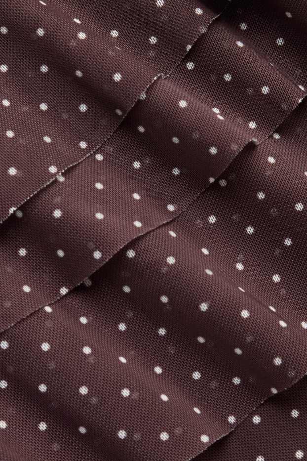 Damen - Body - Mesh - gepunktet - dunkelbraun