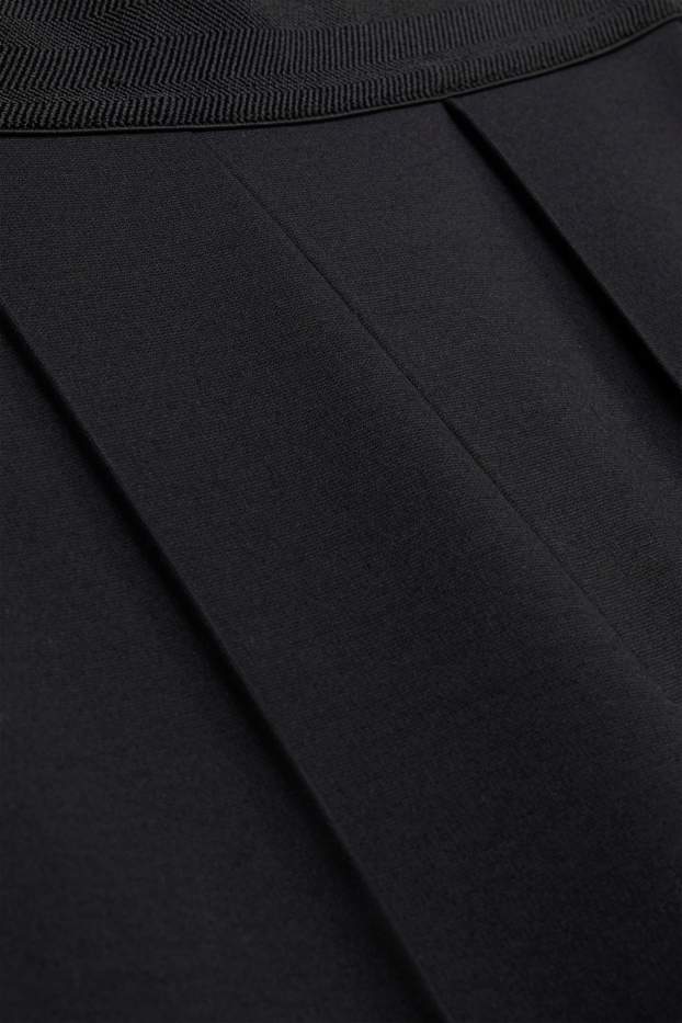 Femei - Pantaloni de stofă - talie înaltă - evazați - negru