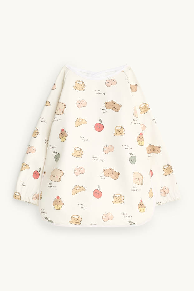 Unisex - Breakfast - baby coverall bib - cremewhite