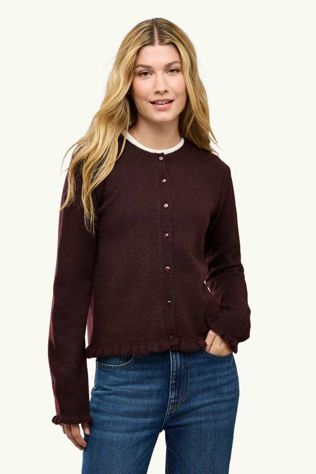 Femmes - Gilet en maille - marron foncé
