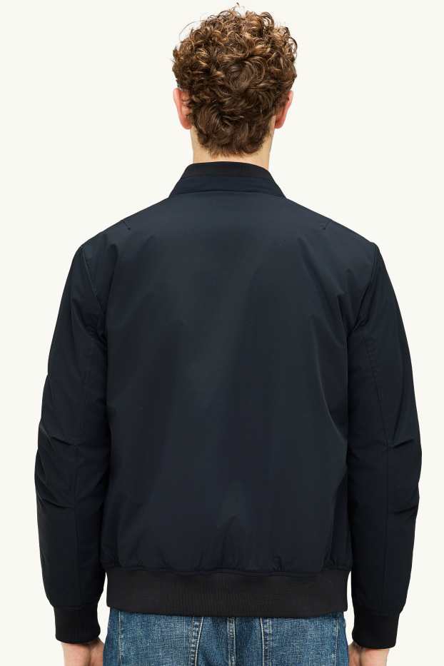 Heren - Bomberjack - gevoerd - waterafstotend - donkerblauw