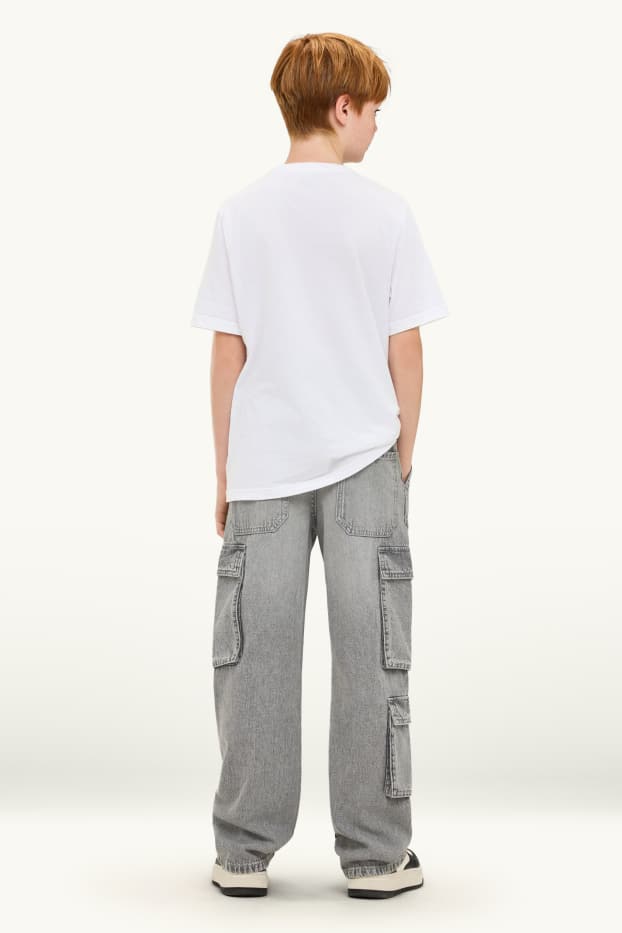 Nen - Texans cargo - texà gris clar