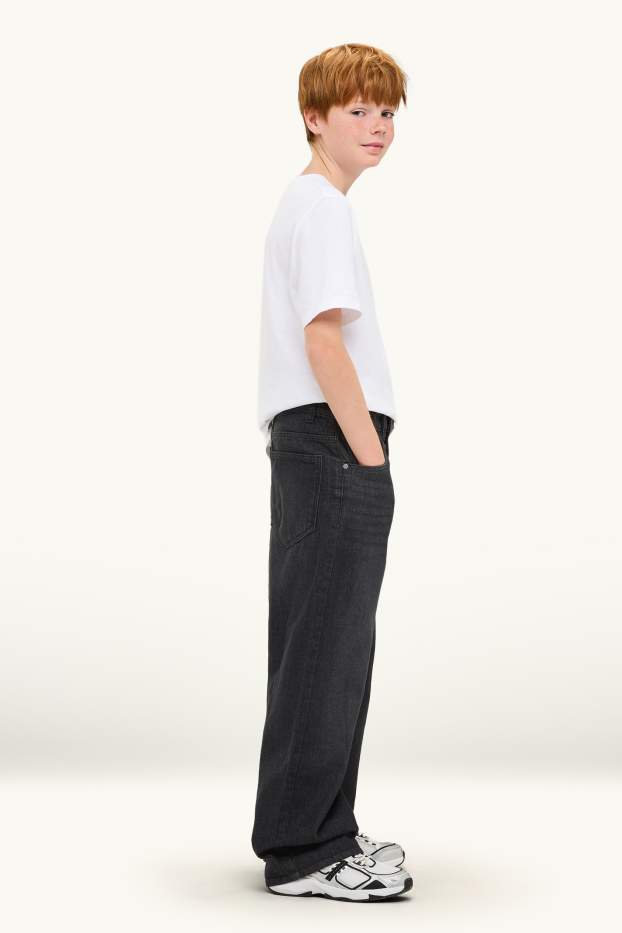 Nen - Baggy Jeans - texans tèrmics - texà gris fosc