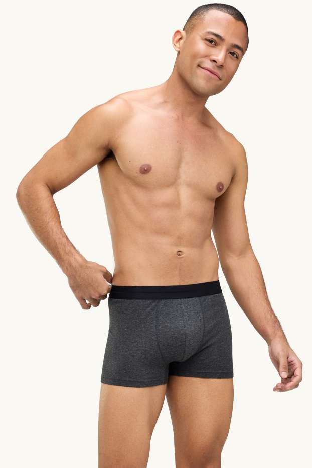 Herren - Multipack 5er - Trunks - grau / braun