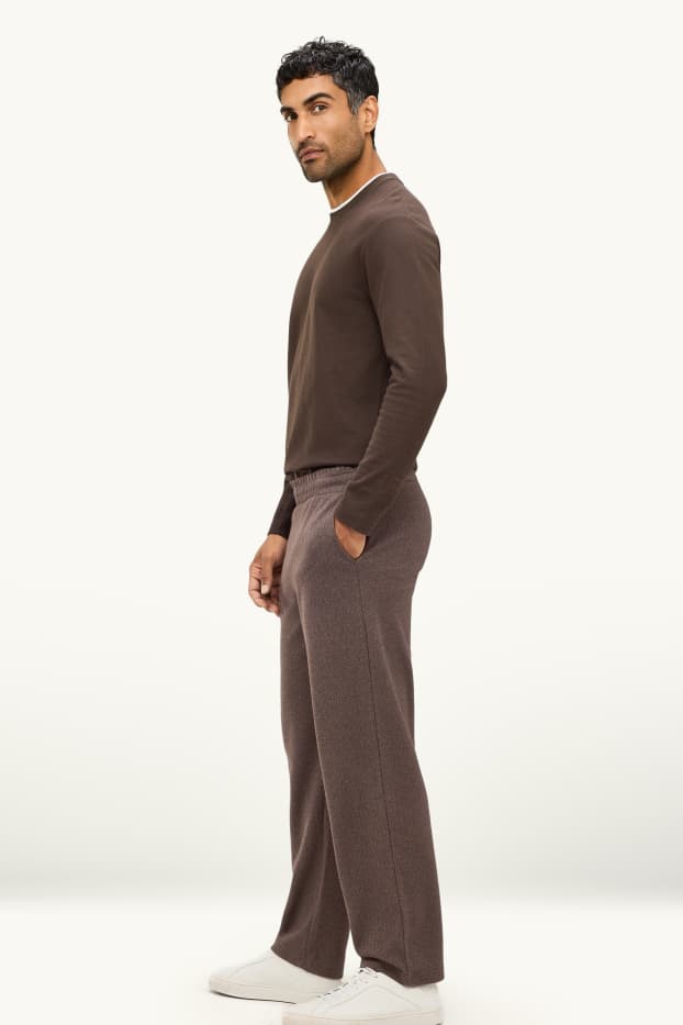 Hommes - Pantalon de jogging - à motif - marron