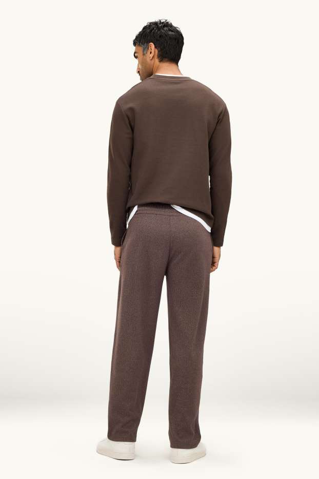 Hommes - Pantalon de jogging - à motif - marron