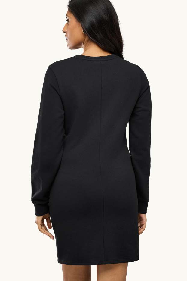 Damen - Fit & Flare Kleid - schwarz