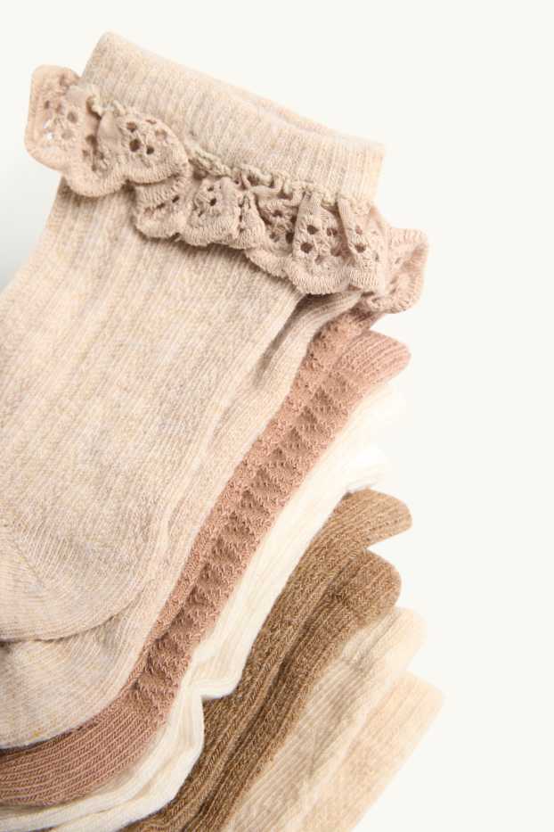 Baby Mädchen - Multipack 5er - Baby-Socken - beige / braun