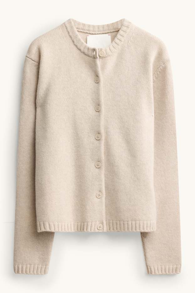 Femmes - Gilet en laine - crème