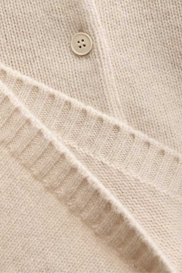 Femmes - Gilet en laine - crème