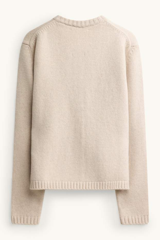 Femmes - Gilet en laine - crème