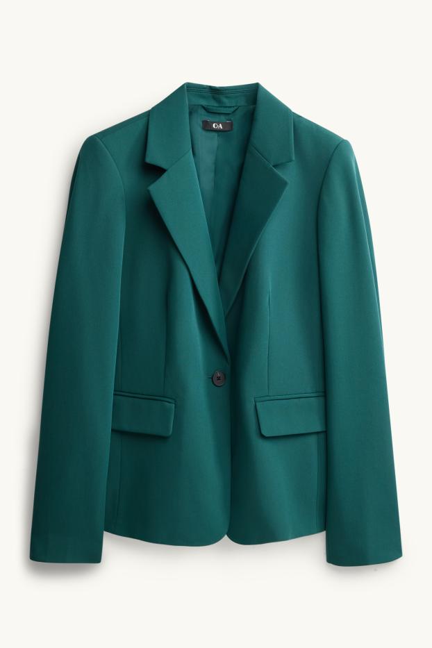 Damen - Business-Blazer - tailliert - dunkelgrün