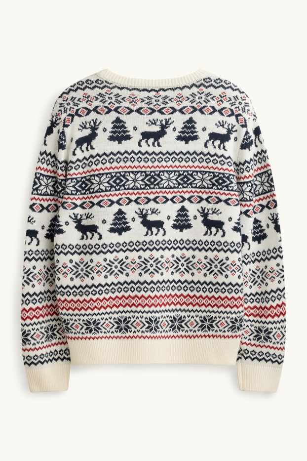 Herren - Weihnachtspullover - weiß