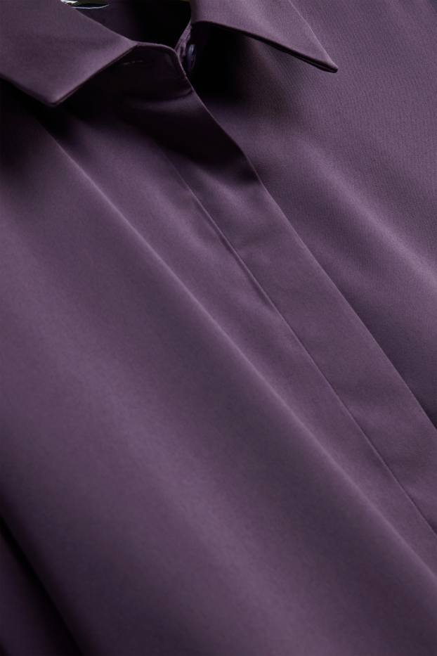 Damen - Satin-Bluse - violett