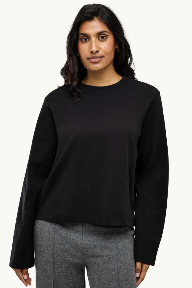 Dames - Longsleeve - regular fit - zwart
