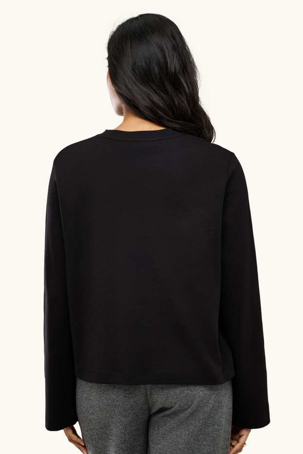 Dames - Longsleeve - regular fit - zwart