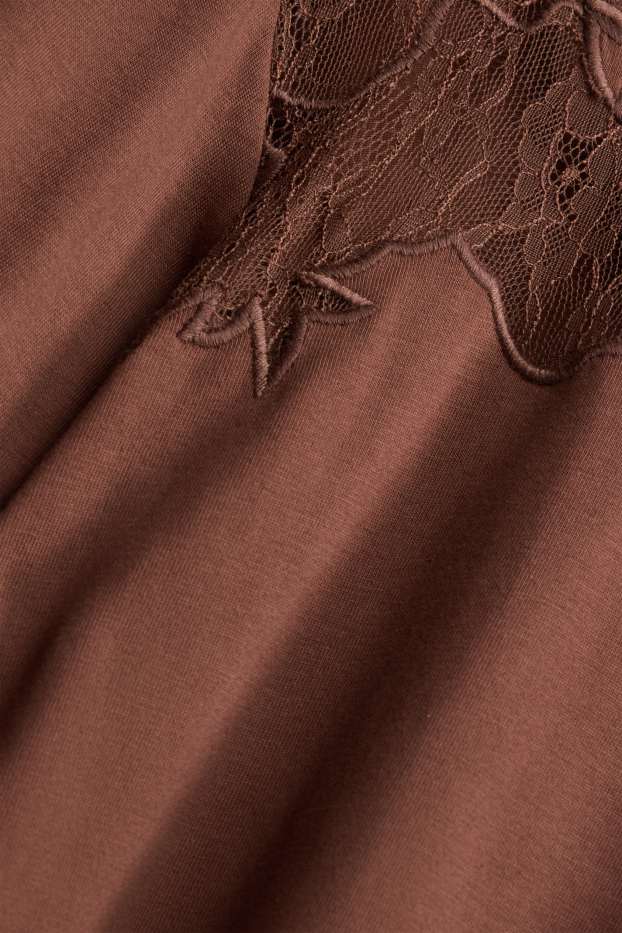 Women - T-shirt - regular fit - brown