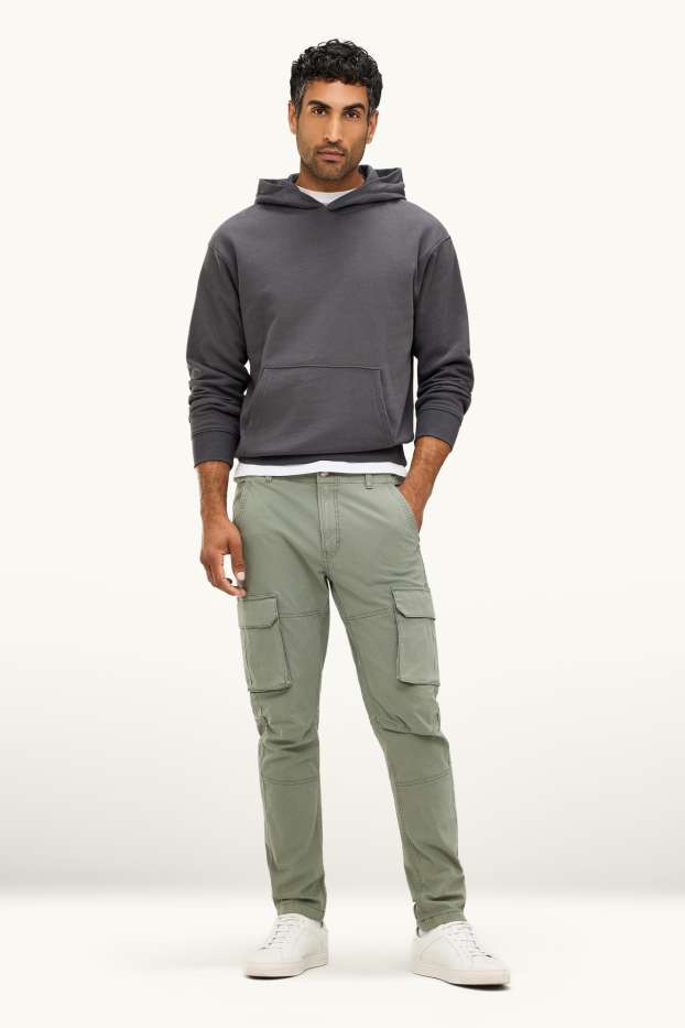 Men - Cargo trousers - light green