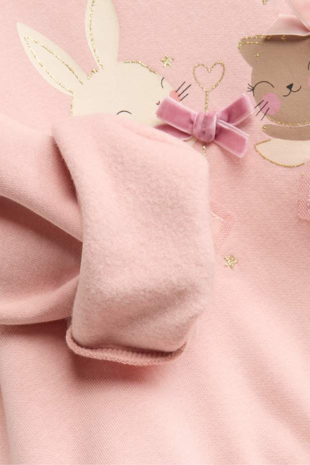Nena - Conill gat i llaç - dessuadora - efecte brillant - rosa pastel