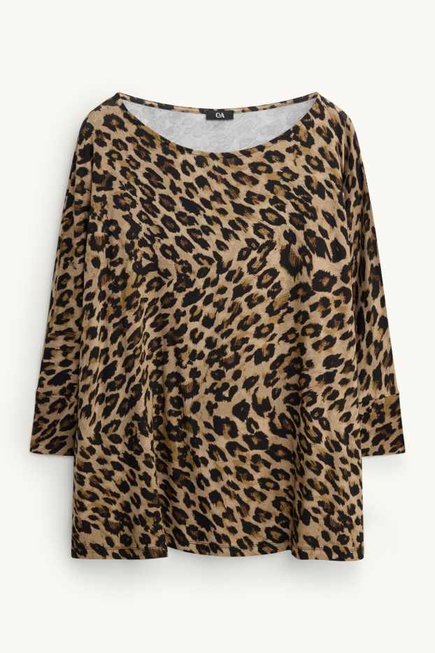 Women - T-shirt - beige / brown