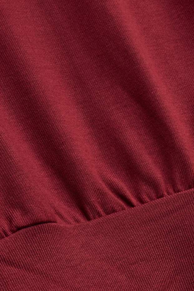 Donna - Maglia a maniche lunghe - slim fit - rosso